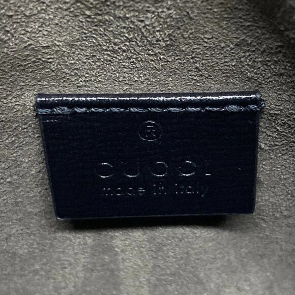Auth GUCCI GG Supreme, Interlocking G 672952 Black Gray PVC Leather - - Picture 14 of 16